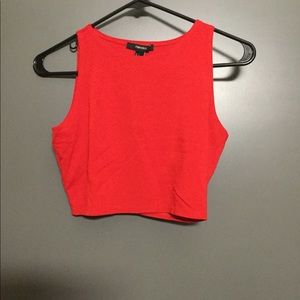 Red crop top tank